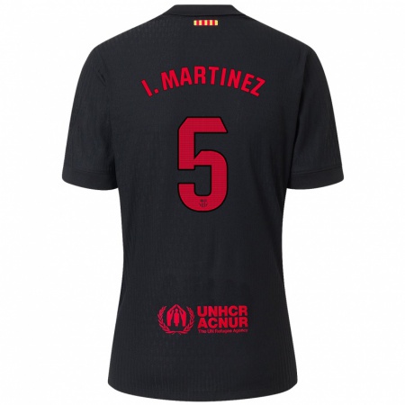 Kandiny Enfant Maillot Iñigo Martínez #5 Noir Rouge Tenues Extérieur 2024/25 T-Shirt