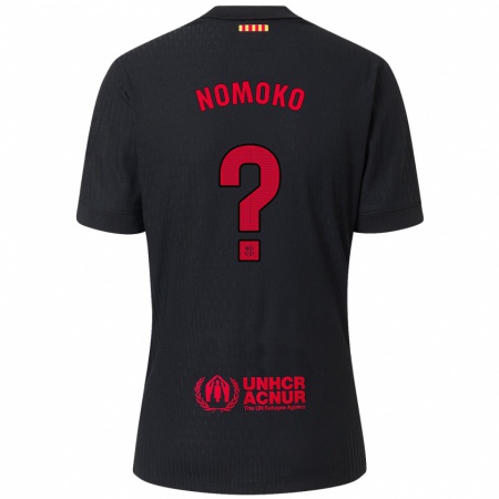 Kandiny Enfant Maillot Sama Nomoko #0 Noir Rouge Tenues Extérieur 2024/25 T-Shirt