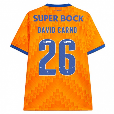 Kandiny Enfant Maillot David Carmo #26 Orange Tenues Extérieur 2024/25 T-Shirt