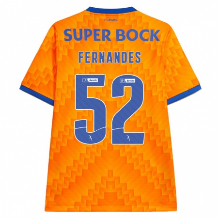 Kandiny Enfant Maillot Martim Fernandes #52 Orange Tenues Extérieur 2024/25 T-Shirt