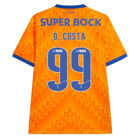 Kandiny Enfant Maillot Diogo Costa #99 Orange Tenues Extérieur 2024/25 T-Shirt