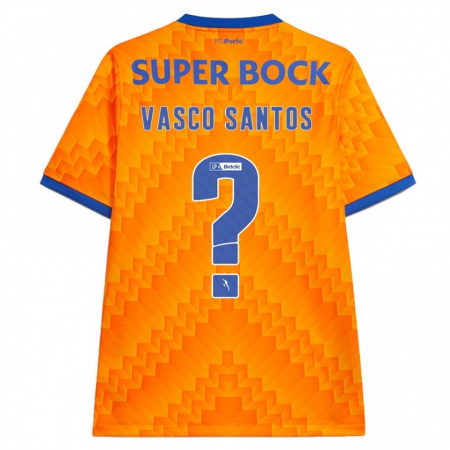 Kandiny Enfant Maillot Vasco Santos #0 Orange Tenues Extérieur 2024/25 T-Shirt