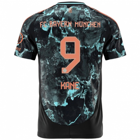 Kandiny Enfant Maillot Harry Kane #9 Noir Tenues Extérieur 2024/25 T-Shirt