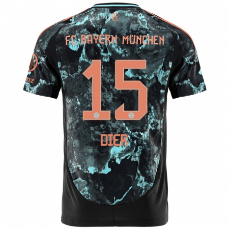 Kandiny Enfant Maillot Eric Dier #15 Noir Tenues Extérieur 2024/25 T-Shirt