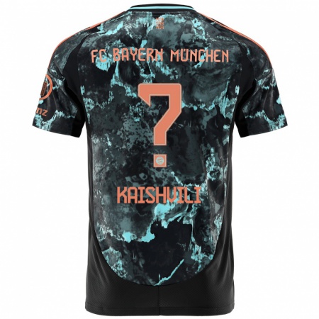 Kandiny Enfant Maillot Jamal Kaishvili #0 Noir Tenues Extérieur 2024/25 T-Shirt