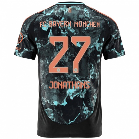 Kandiny Enfant Maillot David Jonathans #27 Noir Tenues Extérieur 2024/25 T-Shirt