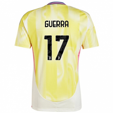 Kandiny Enfant Maillot Simone Guerra #17 Jaune Solaire Tenues Extérieur 2024/25 T-Shirt