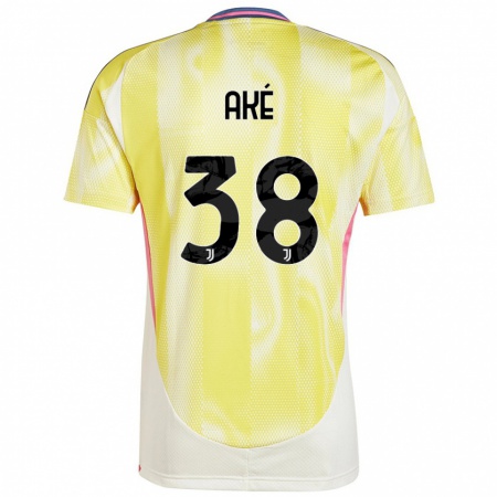 Kandiny Enfant Maillot Marley Ake #38 Jaune Solaire Tenues Extérieur 2024/25 T-Shirt