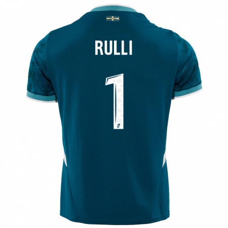 Kandiny Enfant Maillot Gerónimo Rulli #1 Turquoise Bleu Tenues Extérieur 2024/25 T-Shirt