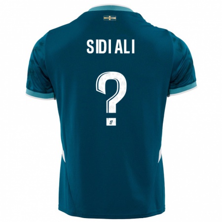 Kandiny Enfant Maillot Sofiane Sidi Ali #0 Turquoise Bleu Tenues Extérieur 2024/25 T-Shirt