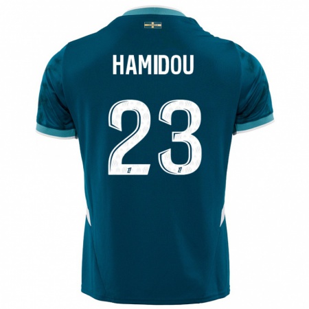 Kandiny Enfant Maillot Jamila Hamidou #23 Turquoise Bleu Tenues Extérieur 2024/25 T-Shirt