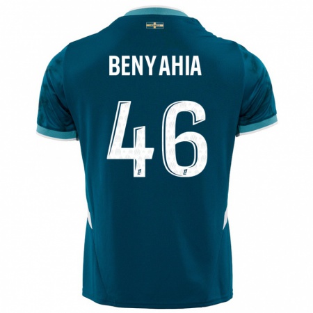 Kandiny Enfant Maillot Aylan Benyahia-Tani #46 Turquoise Bleu Tenues Extérieur 2024/25 T-Shirt