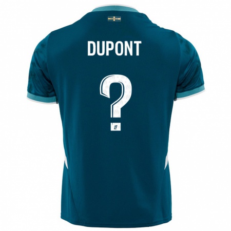 Kandiny Enfant Maillot Hugo Dupont #0 Turquoise Bleu Tenues Extérieur 2024/25 T-Shirt