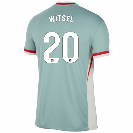 Kandiny Enfant Maillot Axel Witsel #20 Beige Clair Bleu Tenues Extérieur 2024/25 T-Shirt