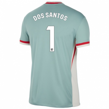 Kandiny Enfant Maillot Alex Dos Santos #1 Beige Clair Bleu Tenues Extérieur 2024/25 T-Shirt