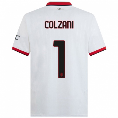 Kandiny Enfant Maillot Edoardo Colzani #1 Blanc Noir Rouge Tenues Extérieur 2024/25 T-Shirt