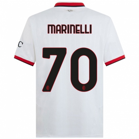 Kandiny Enfant Maillot Gloria Marinelli #70 Blanc Noir Rouge Tenues Extérieur 2024/25 T-Shirt