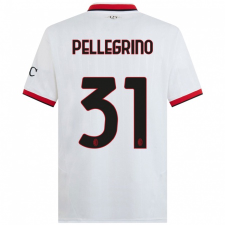 Kandiny Enfant Maillot Marco Pellegrino #31 Blanc Noir Rouge Tenues Extérieur 2024/25 T-Shirt