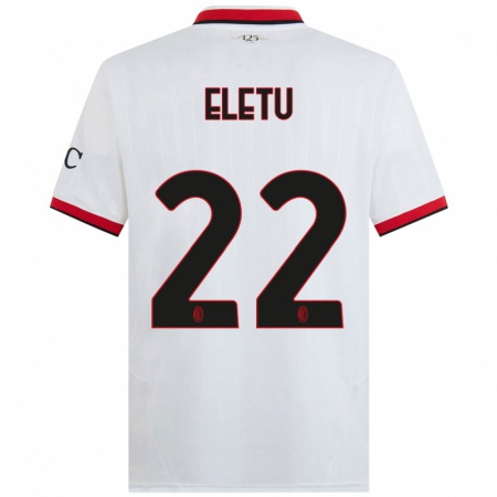 Kandiny Enfant Maillot Victor Eletu #22 Blanc Noir Rouge Tenues Extérieur 2024/25 T-Shirt