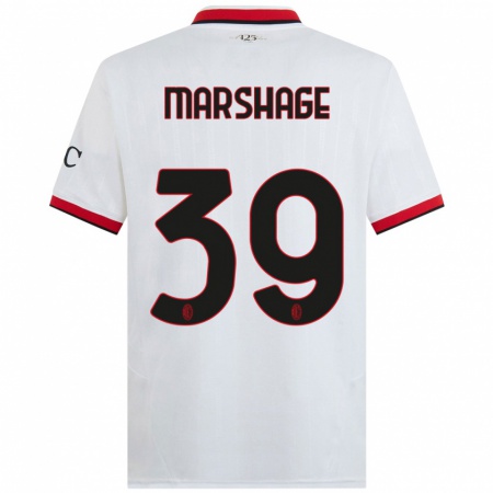 Kandiny Enfant Maillot Wilgot Marshage #39 Blanc Noir Rouge Tenues Extérieur 2024/25 T-Shirt