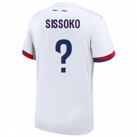 Kandiny Enfant Maillot Nassiama Sissoko #0 Blanc Bleu Rouge Tenues Extérieur 2024/25 T-Shirt