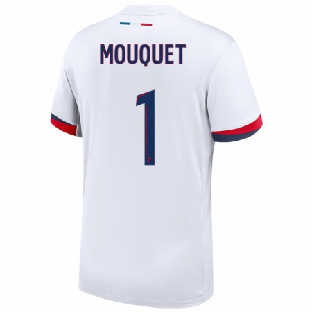 Kandiny Enfant Maillot Louis Mouquet #1 Blanc Bleu Rouge Tenues Extérieur 2024/25 T-Shirt