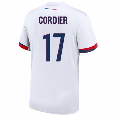 Kandiny Enfant Maillot Thomas Cordier #17 Blanc Bleu Rouge Tenues Extérieur 2024/25 T-Shirt