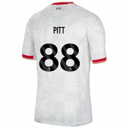 Kandiny Enfant Maillot Lucas Pitt #88 Blanc Rouge Noir Troisieme 2024/25 T-Shirt