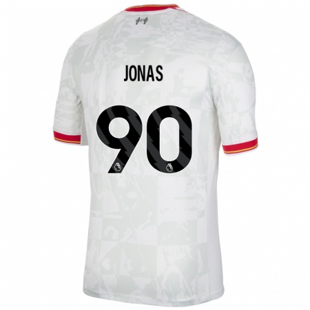 Kandiny Enfant Maillot Lee Jonas #90 Blanc Rouge Noir Troisieme 2024/25 T-Shirt