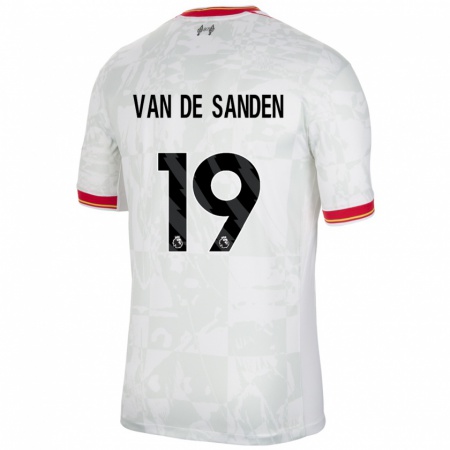 Kandiny Enfant Maillot Shanice Van De Sanden #19 Blanc Rouge Noir Troisieme 2024/25 T-Shirt