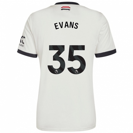 Kandiny Enfant Maillot Jonny Evans #35 Blanc Cassé Troisieme 2024/25 T-Shirt