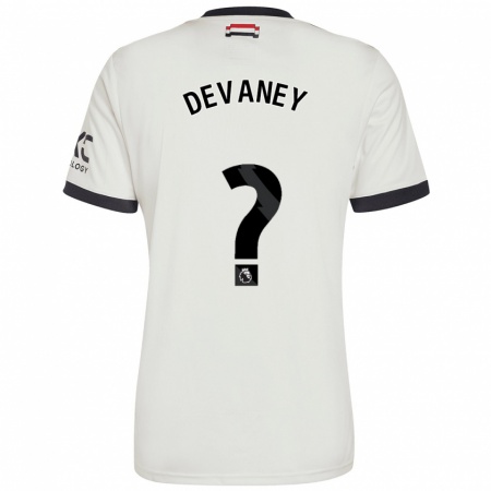 Kandiny Enfant Maillot Jacob Devaney #0 Blanc Cassé Troisieme 2024/25 T-Shirt