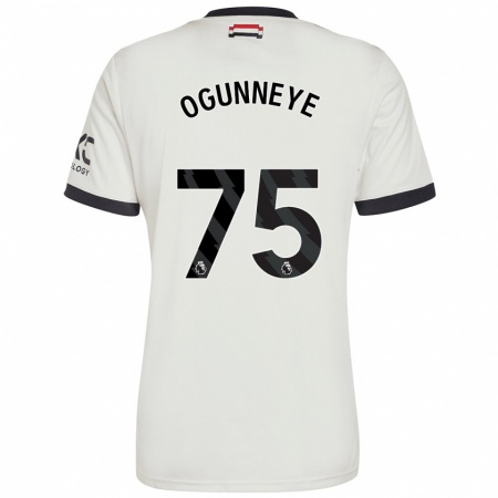 Kandiny Enfant Maillot Habeeb Ogunneye #75 Blanc Cassé Troisieme 2024/25 T-Shirt