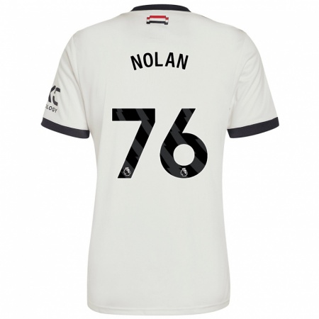 Kandiny Enfant Maillot James Nolan #76 Blanc Cassé Troisieme 2024/25 T-Shirt