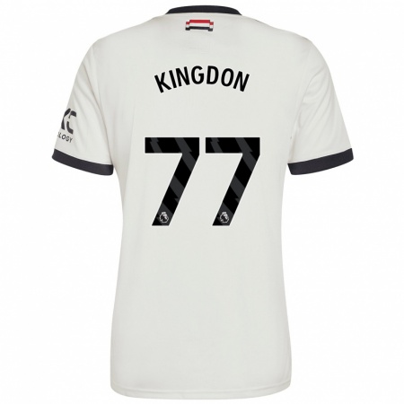 Kandiny Enfant Maillot Jack Kingdon #77 Blanc Cassé Troisieme 2024/25 T-Shirt