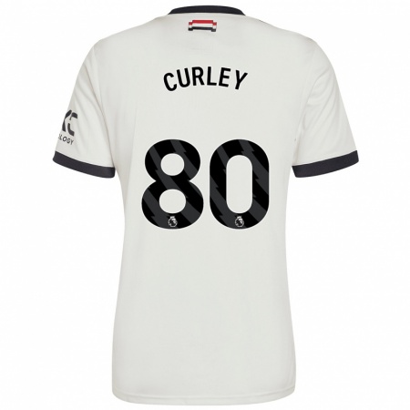 Kandiny Enfant Maillot Ruben Curley #80 Blanc Cassé Troisieme 2024/25 T-Shirt