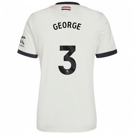 Kandiny Enfant Maillot Gabby George #3 Blanc Cassé Troisieme 2024/25 T-Shirt