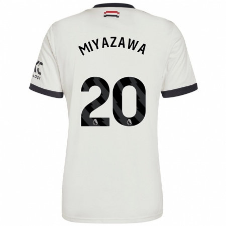 Kandiny Enfant Maillot Hinata Miyazawa #20 Blanc Cassé Troisieme 2024/25 T-Shirt