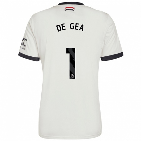 Kandiny Enfant Maillot David De Gea #1 Blanc Cassé Troisieme 2024/25 T-Shirt