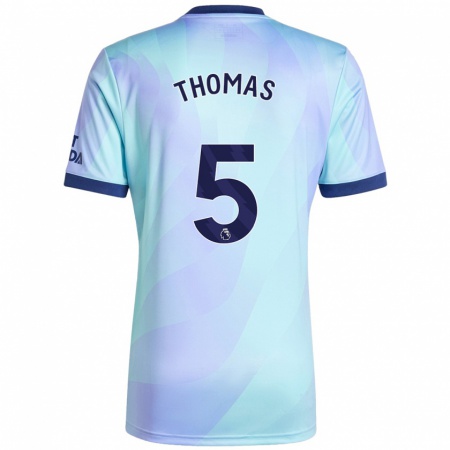 Kandiny Enfant Maillot Thomas Partey #5 Aqua Troisieme 2024/25 T-Shirt