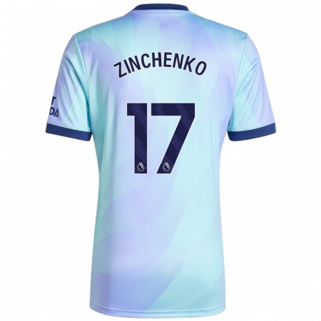 Kandiny Enfant Maillot Oleksandr Zinchenko #17 Aqua Troisieme 2024/25 T-Shirt