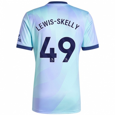 Kandiny Enfant Maillot Myles Lewis-Skelly #49 Aqua Troisieme 2024/25 T-Shirt