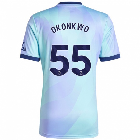 Kandiny Enfant Maillot Brian Okonkwo #55 Aqua Troisieme 2024/25 T-Shirt