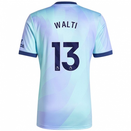 Kandiny Enfant Maillot Lia Walti #13 Aqua Troisieme 2024/25 T-Shirt