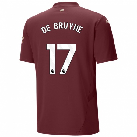 Kandiny Enfant Maillot Kevin De Bruyne #17 Marron Troisieme 2024/25 T-Shirt