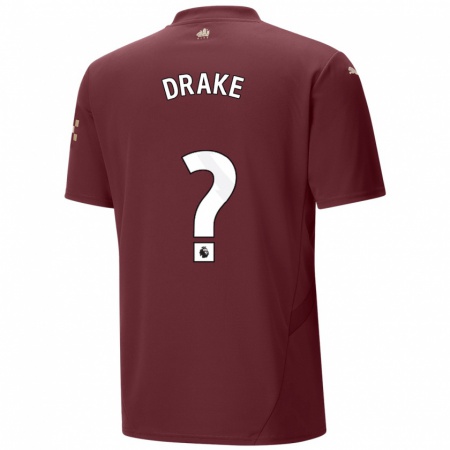 Kandiny Enfant Maillot Leke Drake #0 Marron Troisieme 2024/25 T-Shirt