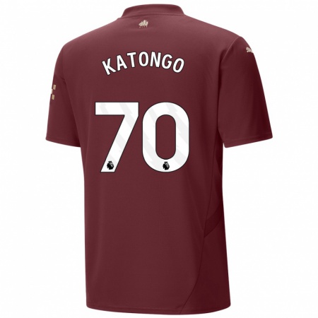 Kandiny Enfant Maillot Jadel Katongo #70 Marron Troisieme 2024/25 T-Shirt