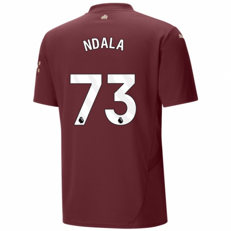 Kandiny Enfant Maillot Joel Ndala #73 Marron Troisieme 2024/25 T-Shirt