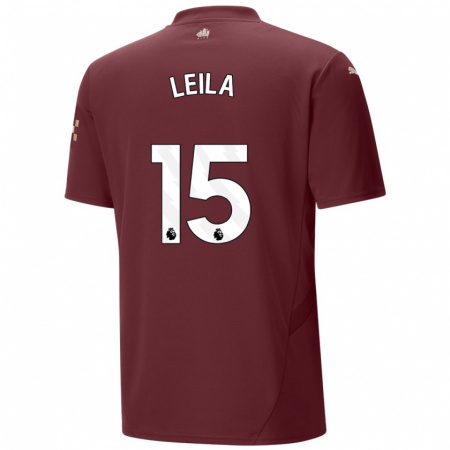 Kandiny Enfant Maillot Leila Ouahabi #15 Marron Troisieme 2024/25 T-Shirt