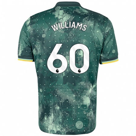 Kandiny Enfant Maillot Jaden Williams #60 Vert Menthe Troisieme 2024/25 T-Shirt